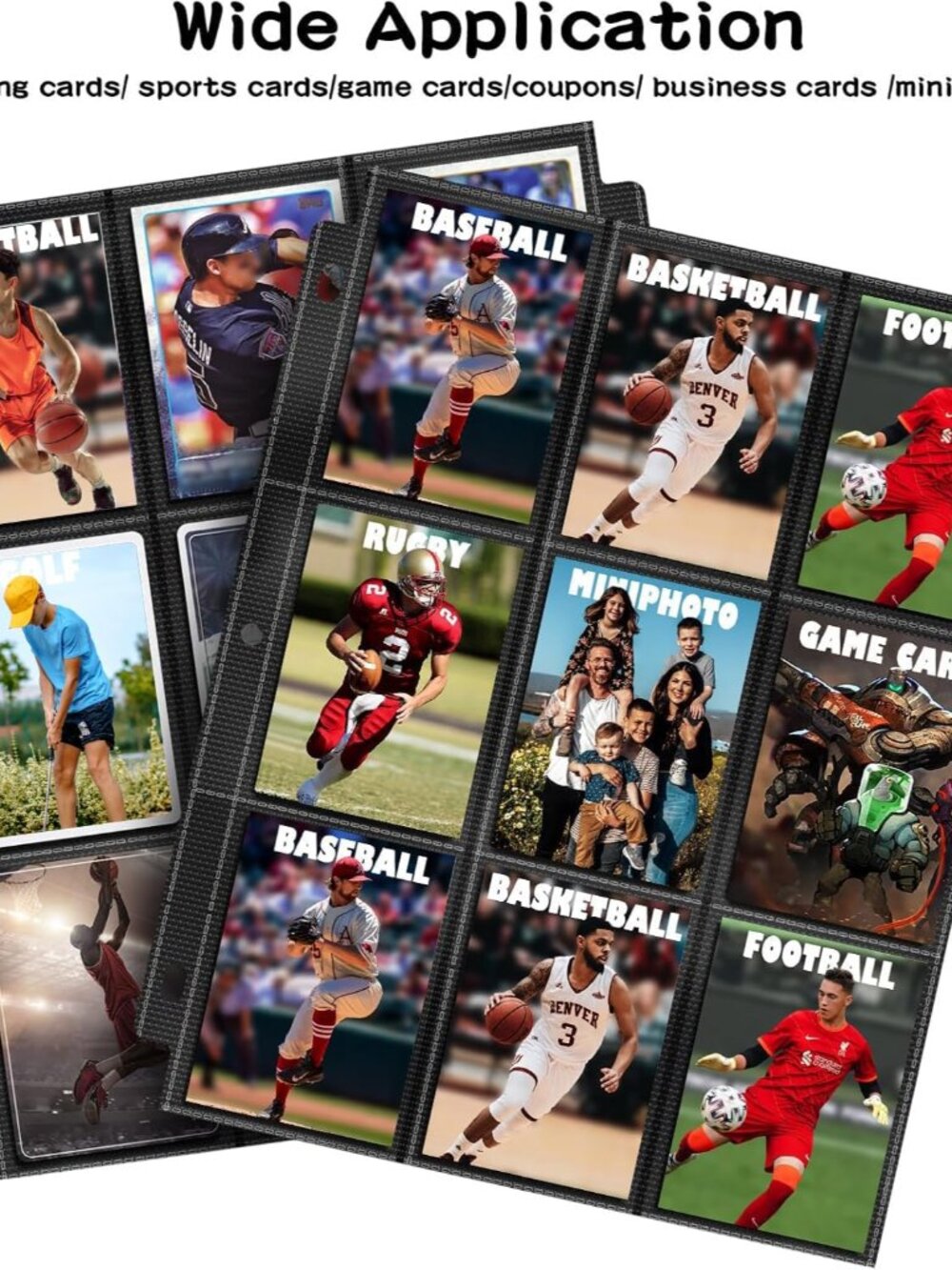 900 Pockets Trading Baseball Card Sleeves Binder, 50 Pages Double-Sided Protecto - Picture 4 of 7
